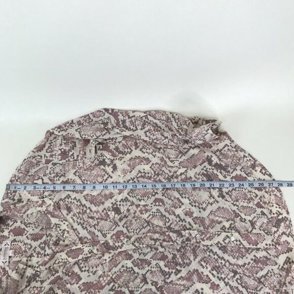 NANETTE Nanette Lepore Snakeskin Print Chiffon Blouse Women’s Size Large Sheer - Picture 7 of 10